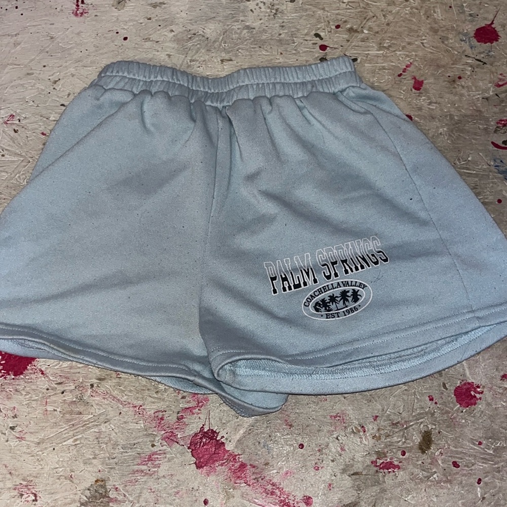 blue shorts